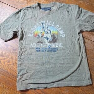 Vtg 90s Y2K Abercrombie & Fitch KIDS T Shirt M Short Sleeve Basketball Faded